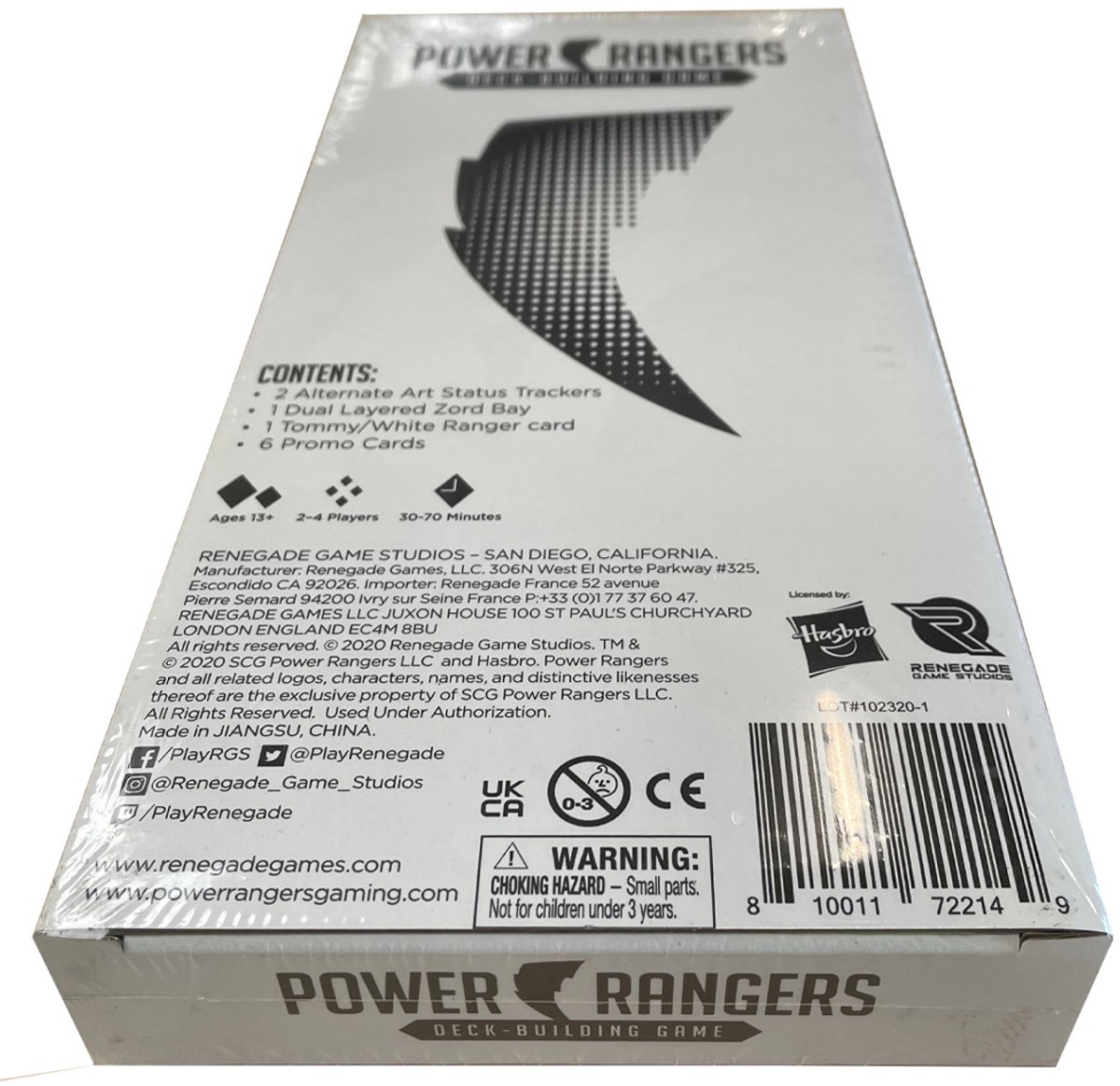 Power Rangers Deck-Building Game Bonus Box #1 is een Renegade Exclusive! Voor gebruik is een Power Rangers Deck-Building Core Set vereist.