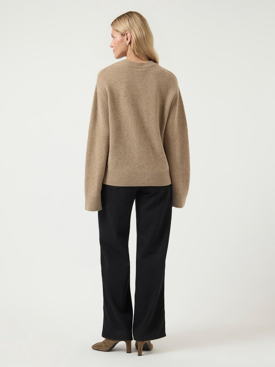 Y.A.S. Nola Wool LS Knit Cardigan Oat Milk