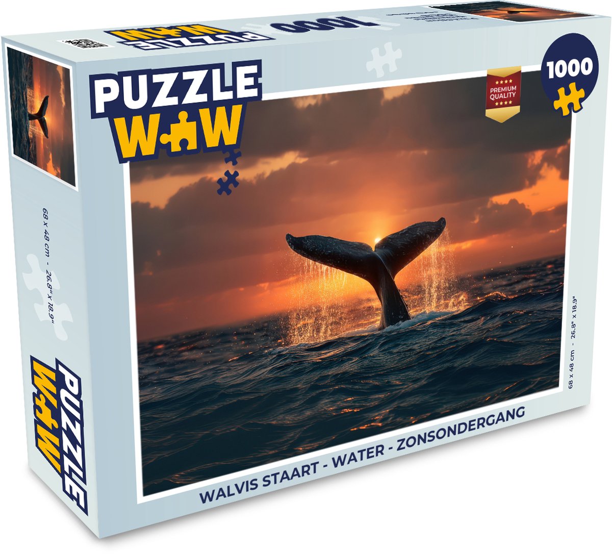 Walvis staart - Water - Zonsondergang