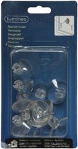 Decoris Zuignappen haakjes - 12x stuks - 3,5 x 1,5 cm - kerstverlichting ophangen