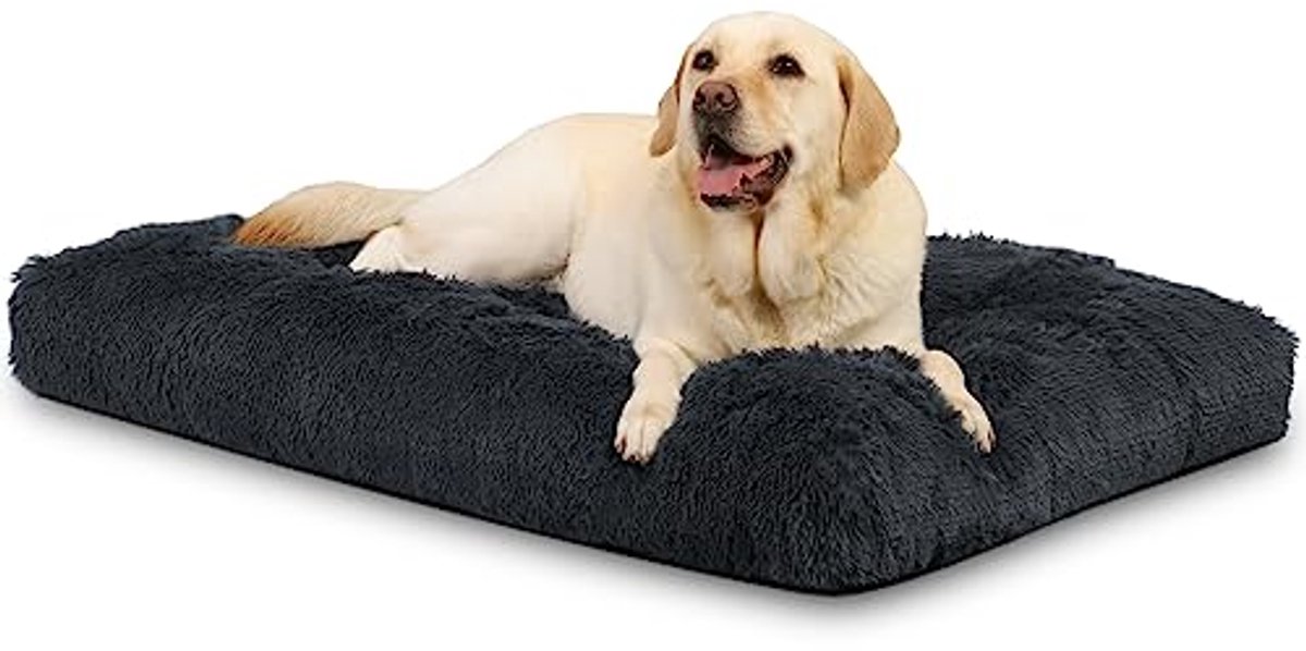 Hondenbed voor Grote Honden - Wasbaar en Pluche - Fluffy 105 x 70 cm - Anti-slip Onderzijde
