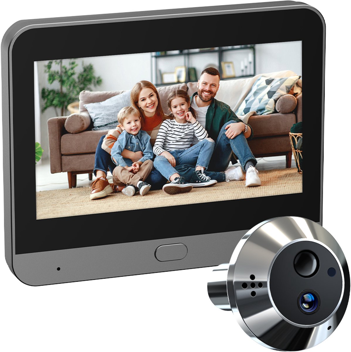 Smart Digitale Deurspion 3MP met Nachtzicht en Tweeweg Audio