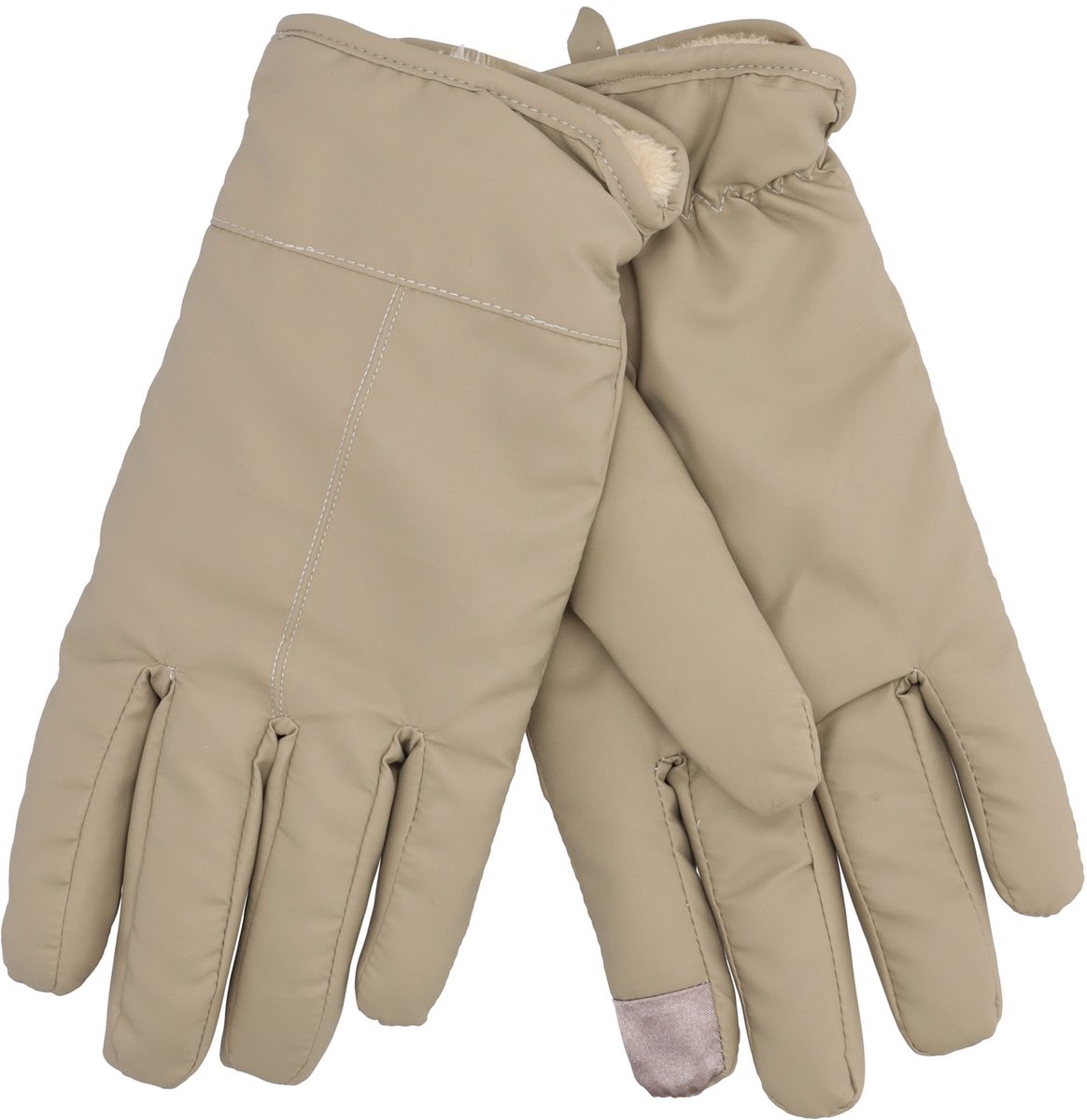 Sodutch Winter Essentials Handschoenen L - Touchscreen Functie - Waterafstotend - Fluffy Voering - Zand