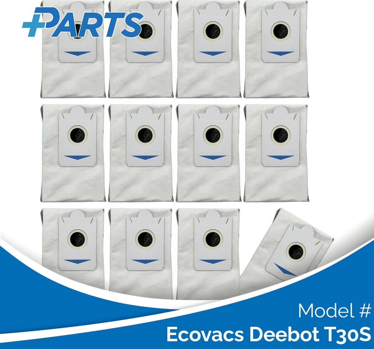 Ecovacs Deebot T30S Stofzakken (12 Stuks, Plus.Parts® alternatief voor DDB030025)
