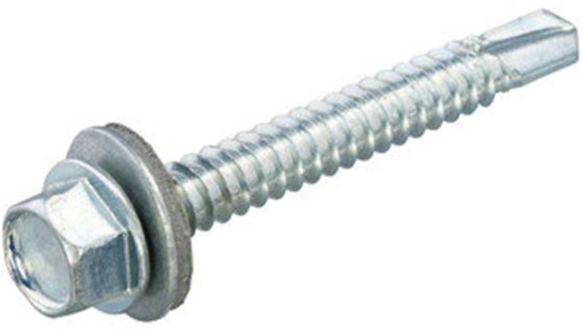 Dak & Gevel - Montageschroef voor staal - 6,3 x 32mm - Verzinkt - Voldraad (100 stuks)