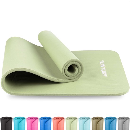 Tunturi NBR Yogamat Anti Slip - Fitnessmat Extra dik & zacht - Sportmat - 180x60x1.5cm... | bol