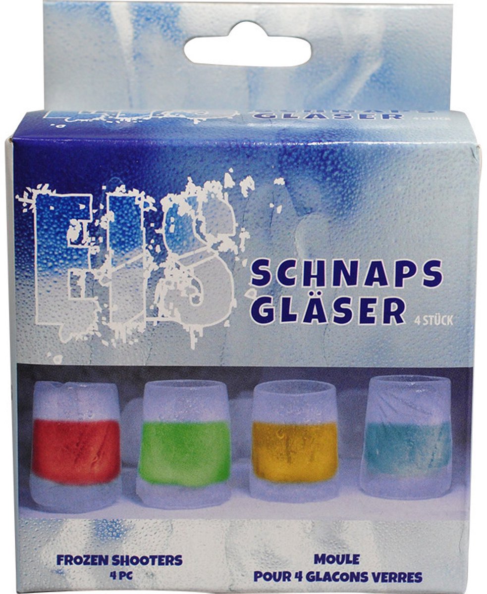 IJs vorm voor 4 shotglaasjes