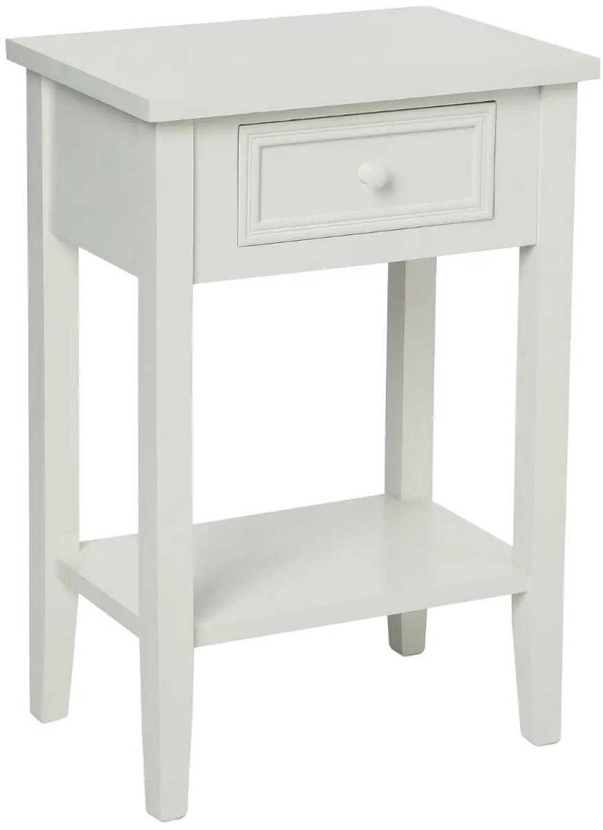 Atmosphera Nachtkastje Charm - Moderne stijl - MDF hout - met lade - 45 x 30 x 67 cm wit