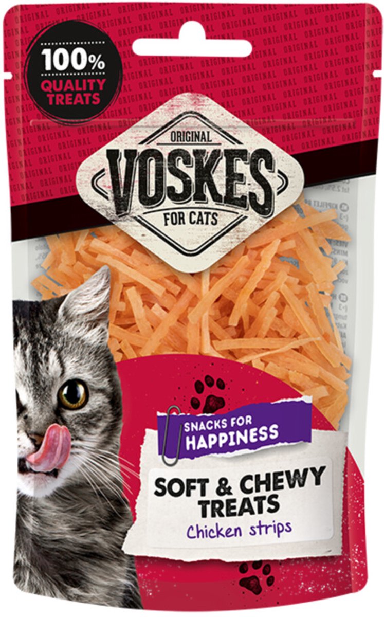 Voskes Kipfilet Reepjes - 10 x 60 gr - Voordeelverpakking