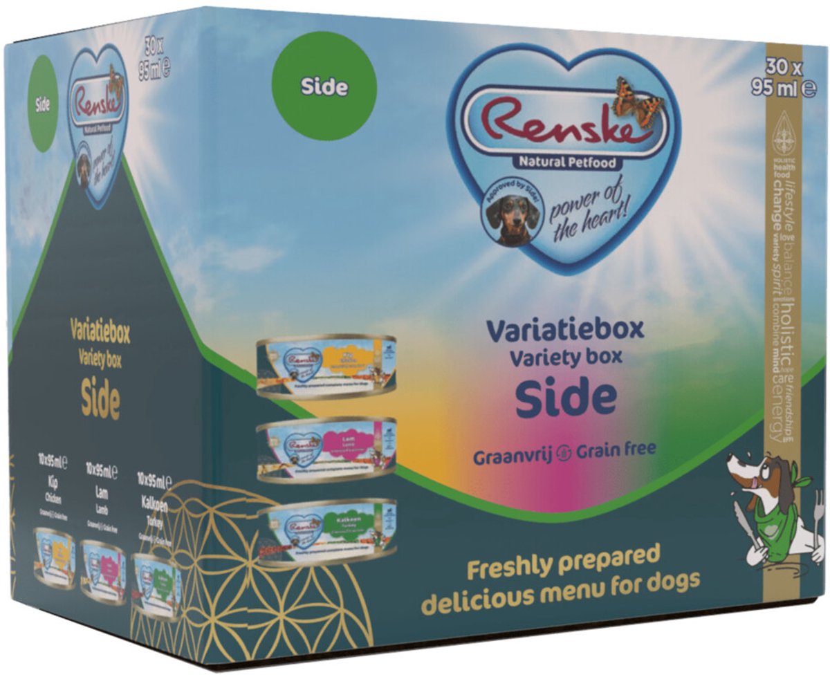 Renske Vers Hond Variatiebox Side Graanvrij 30 x 95 ml