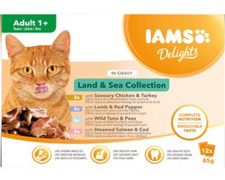2x IAMS Delights Land - Sea 12 x 85 gr