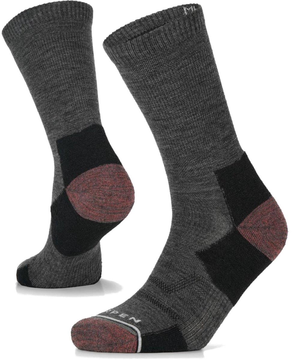 LORPEN Merino Hike Light Crew Wandelsokken Donkergrijs Dames 34-37