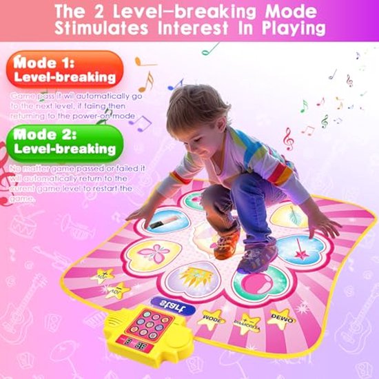 Ghzste Interactieve muziekdansmat voor kinderen, elektronische