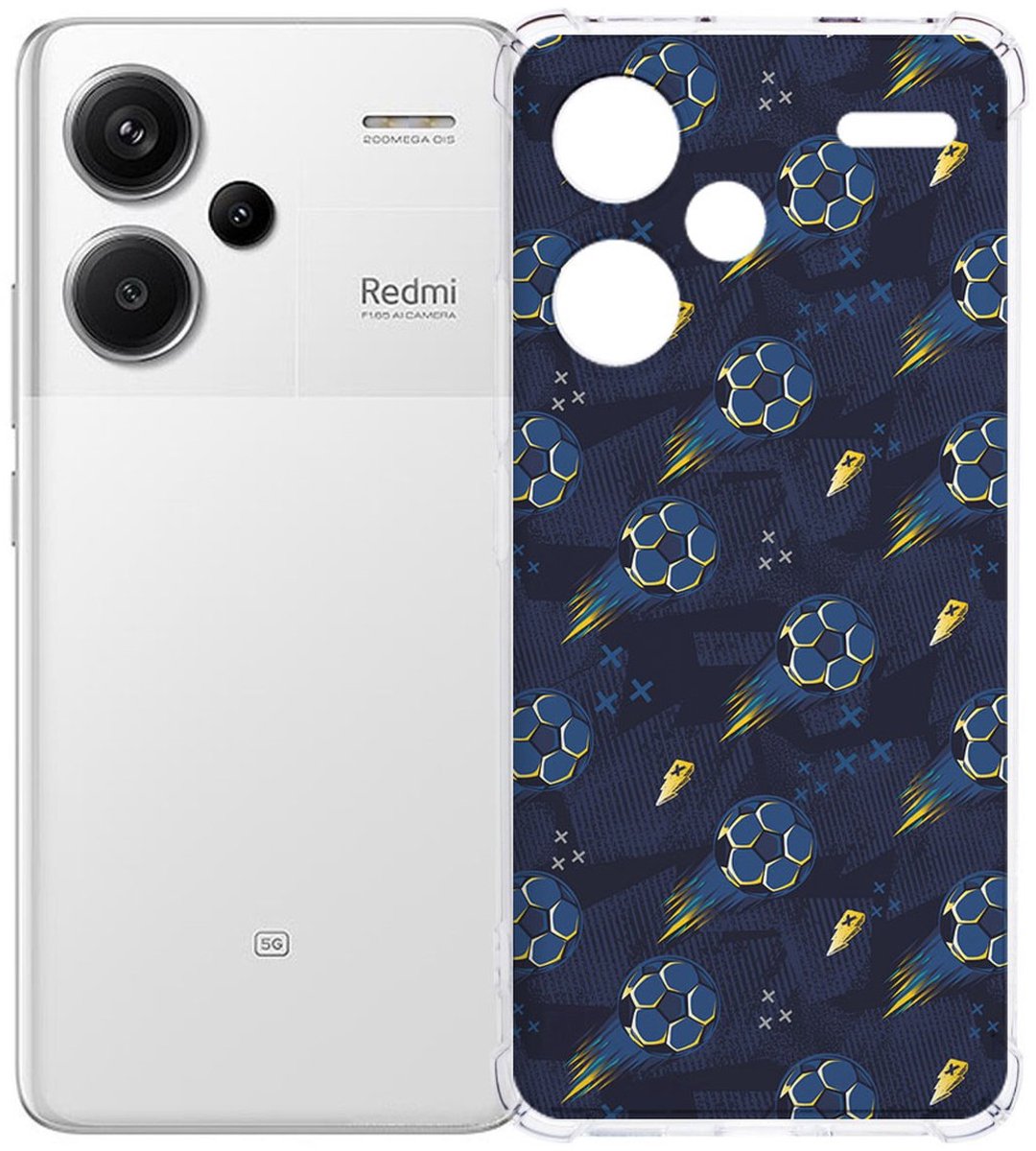Xiaomi Redmi 13 Pro Plus Hoesje - Voetbal TPU Antishock