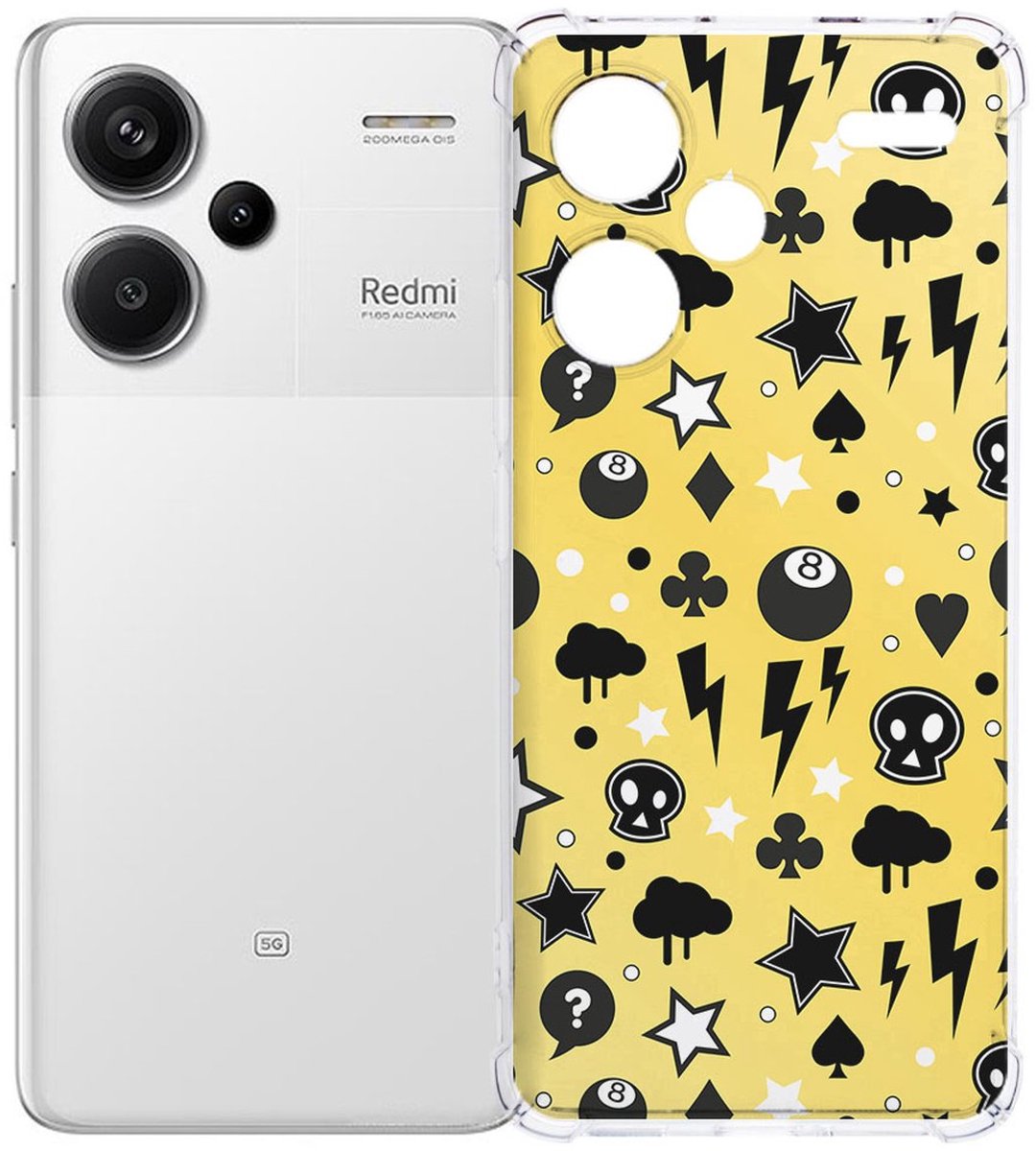 Xiaomi Redmi 13 Pro Plus Hoesje - Punk Yellow TPU Antishock