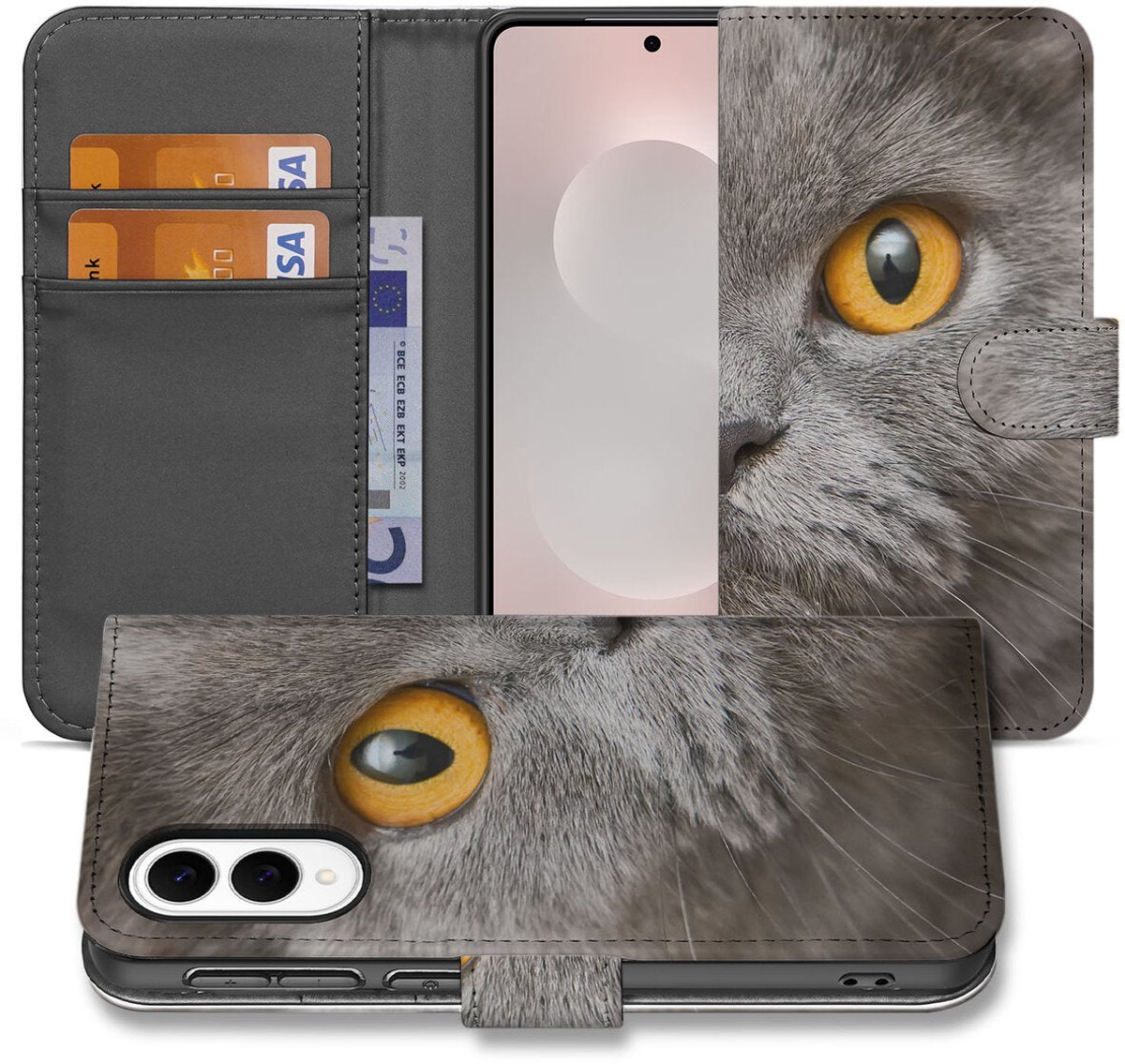 Telefoonhoesje met Pasjes Samsung Galaxy S25 Edge Britse Korthaar