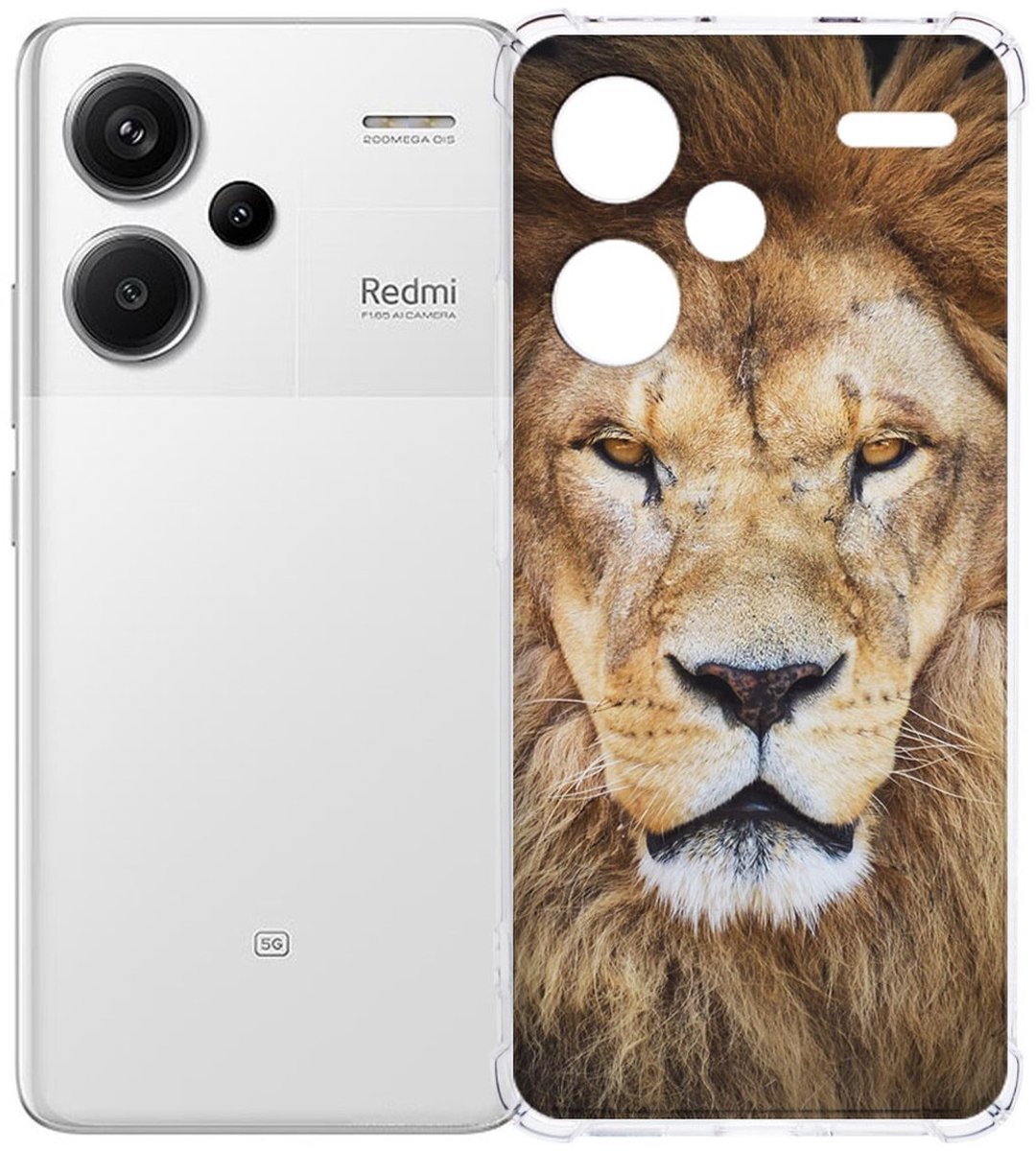 Xiaomi Redmi 13 Pro Plus Hoesje - Leeuw TPU Antishock