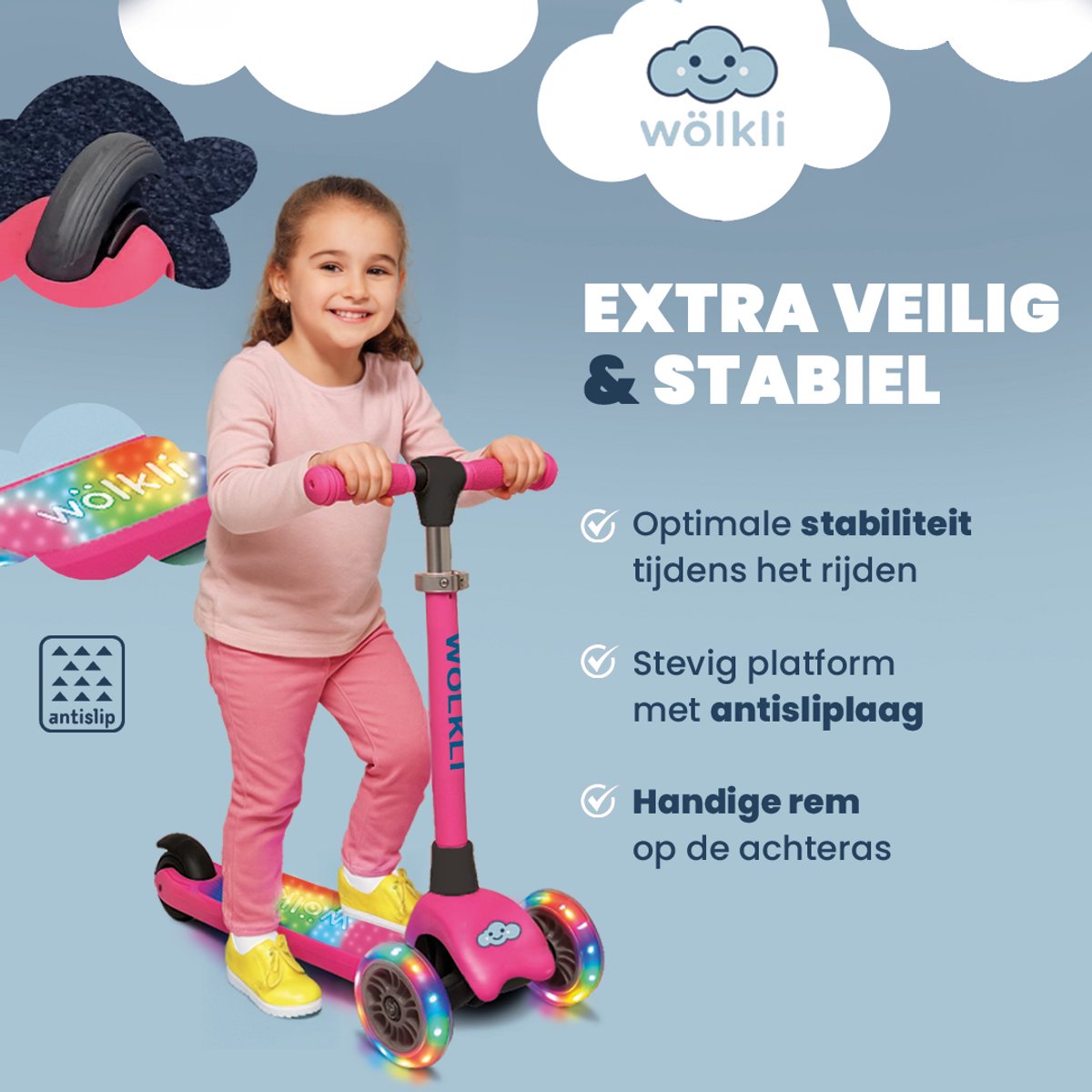 Wölkli Eylin - Roze LED Step 3 Wielen thumbnail 3