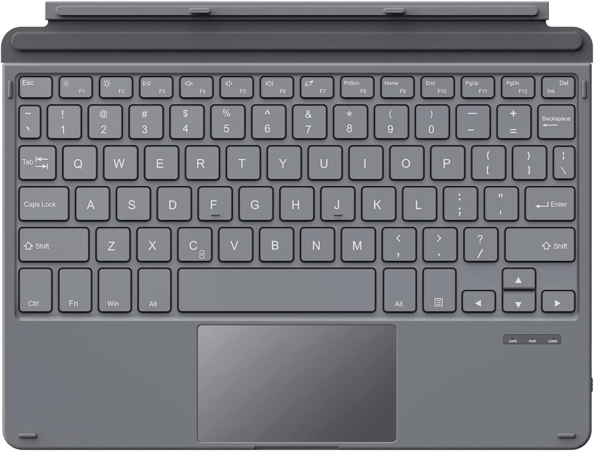 English QWERTY Keyboard - Microsoft Surface Go 3 2021 - Go 2 2020 - Go 2018 - Wireless Bluetooth Tablet Computer - Micro USB Charging Cable - Integrated Battery