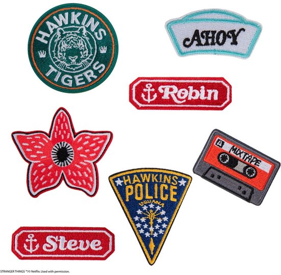 Cinereplicas Stranger Things: Stranger Things Patches Set of 7 Patches & Stickers