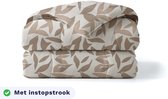 Zelesta Royalbed Beige Autumn 240x200 - Katoenen dekbed zonder overtrek - Met instopstrook - Wasbaar dekbed - Hoesloos dekbed - 2 in 1 Dekbed met vaste overtrek