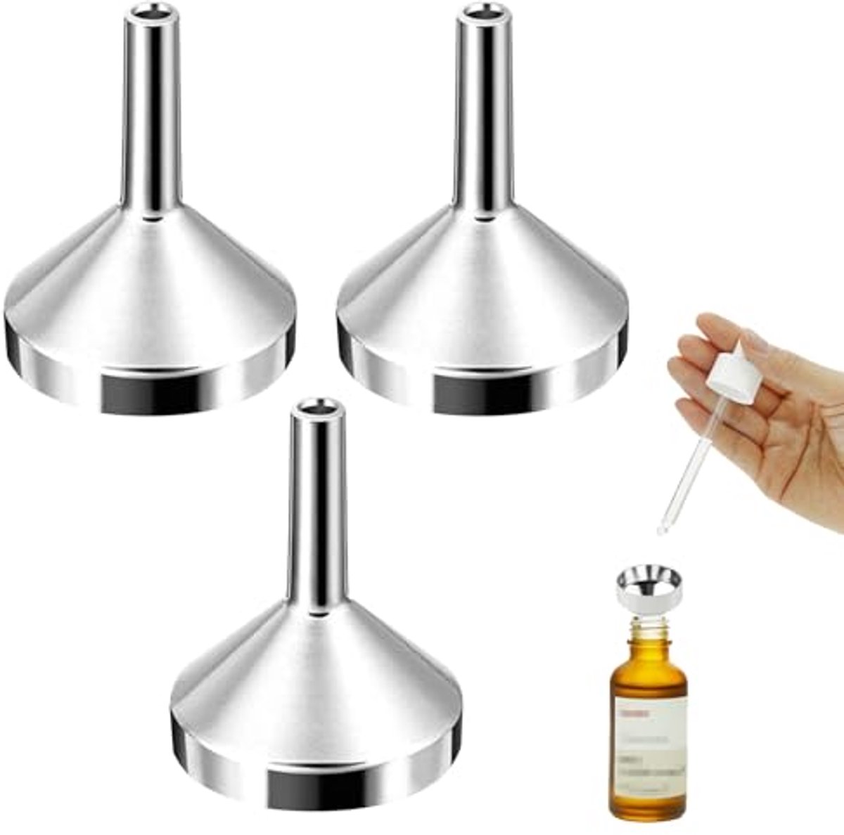 Mini trechter set van 3 roestvrij staal - Perfect voor koken en bakken