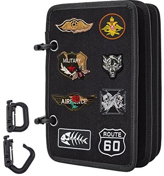 WYNEX Carnet de Note Tactique Cahier A6 Classeur à Anneaux Militaire avec Fermeture Éclair, Journaling Carnet de Combat Armée Voyage |45 Feuilles, Rechargeable -5,5'' x 8,5