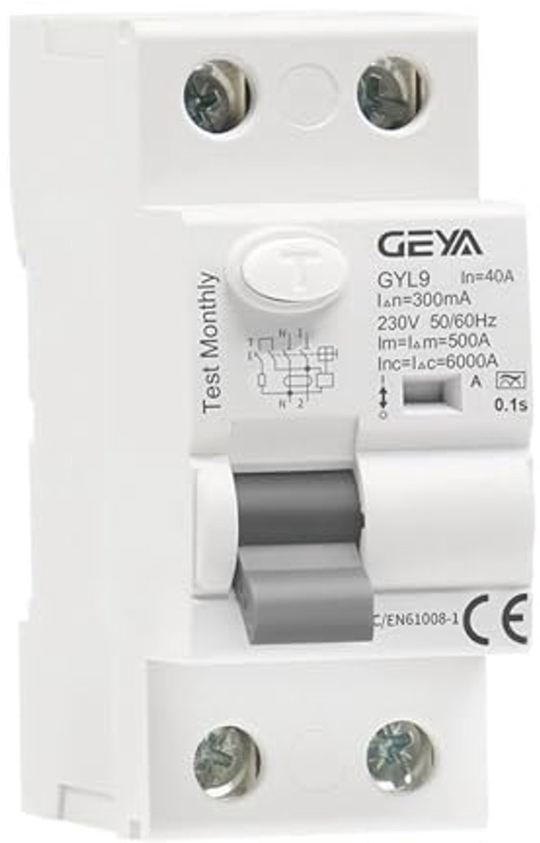 Elektromagnetische Aardlekschakelaar Type A ELCB RCD RCCB (2P-40A-300mA)
