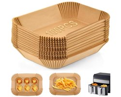 Papier voor heteluchtfriteuse - 100 vellen, geschikt voor 5-8 liter airfryers