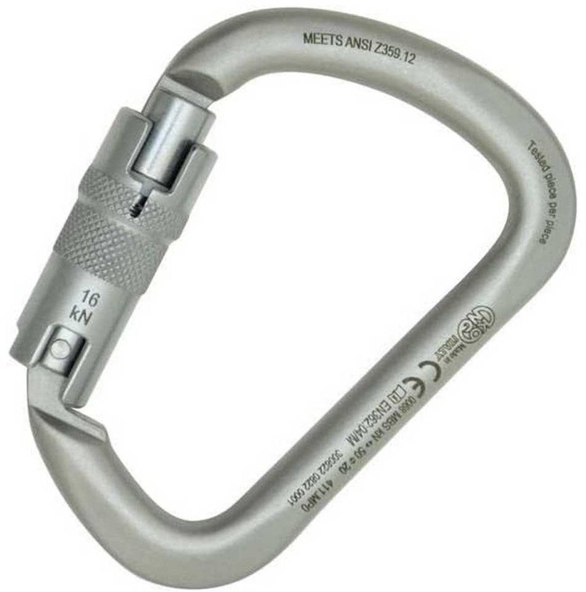 Kong Italy X-large C Steel Autoblock Karabijnhaak Zilver