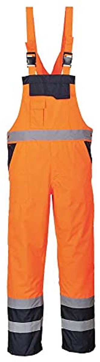 Twee Kleuren Amerikaanse Overall Gevoerd Oranje Grote Maat
