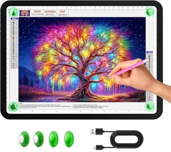 Diaviewer-lichtbak, Ultradunne USB-aangedreven Lichtscanner voor Het Scannen van Dia-negatieve Films, Lichtbakscanner met 3 Instelbare Helderheid