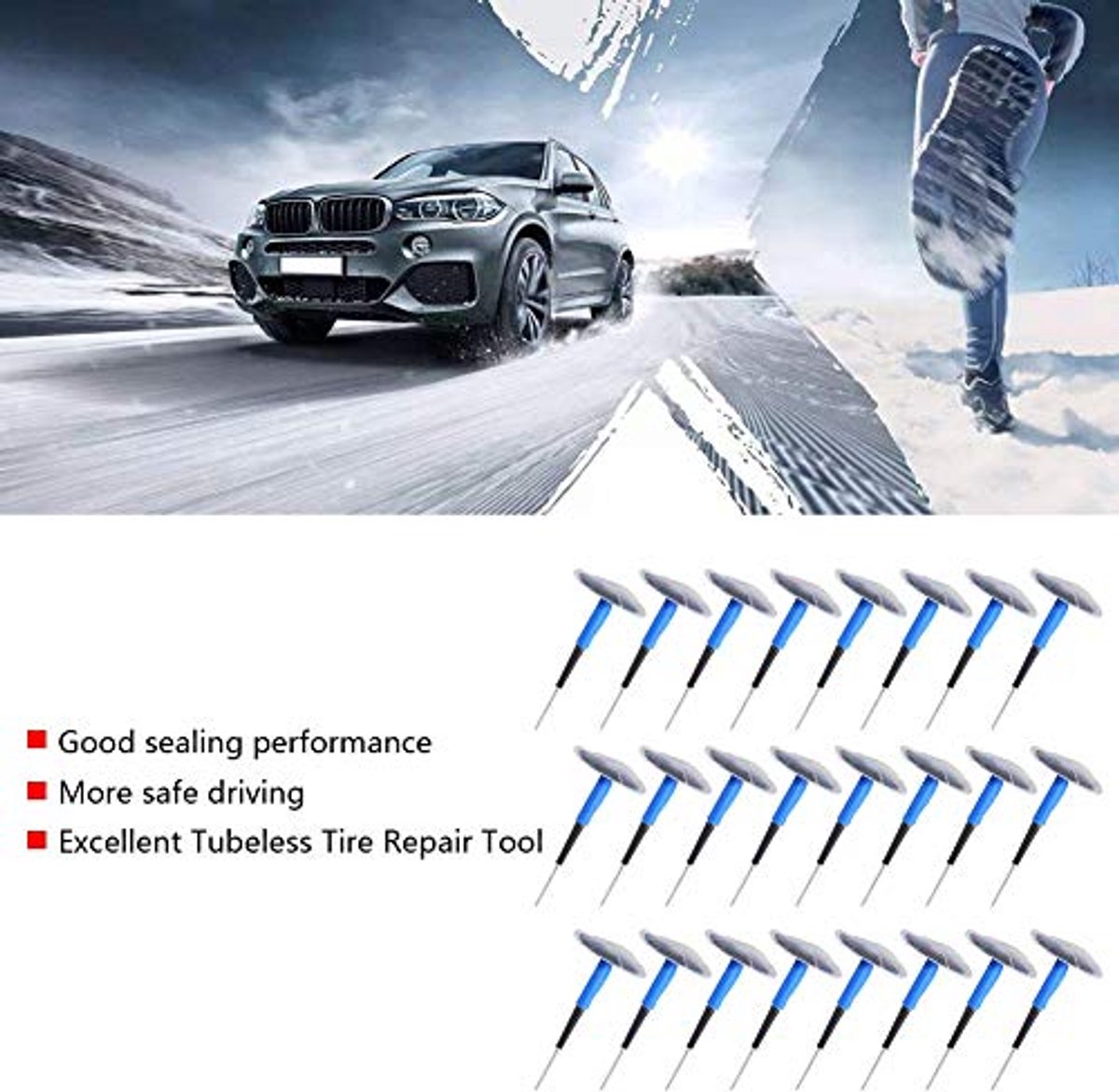 Universele Tubeless Band Lekreparatie Plug Kit - 24 stuks Auto en Motorfiets