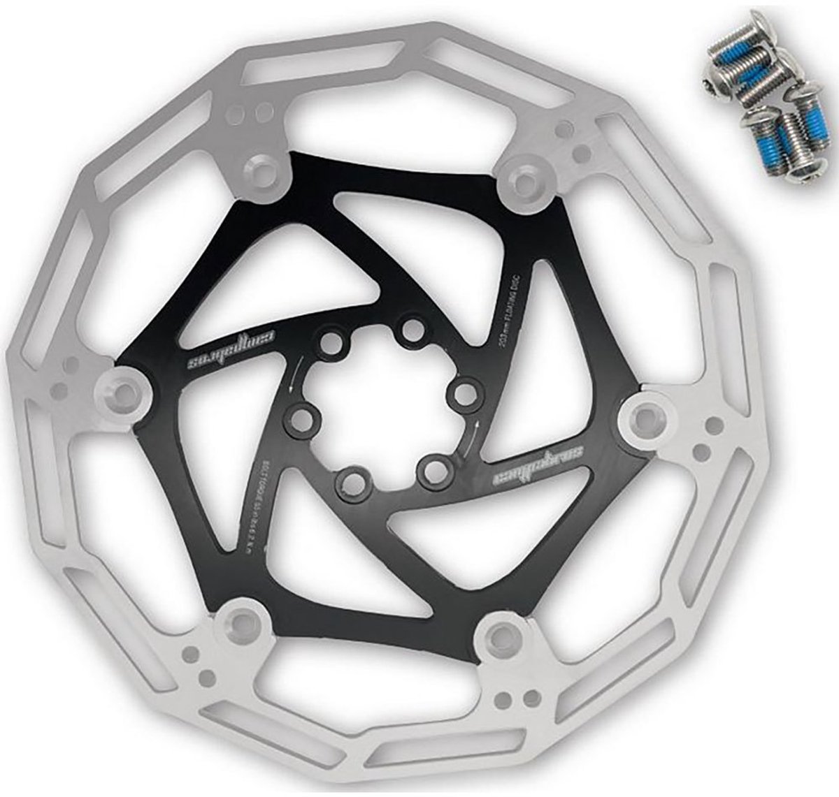 Campa Bros Floating Kombat Ii 6b Remschijf Zilver 203 mm