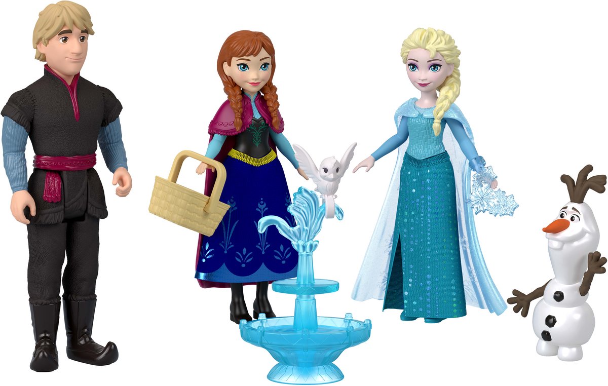 Disney Frozen Anna en Elsa Personageset - met 4 kleine poppen en 4 accessoires — cadeau in Spellen & Speelgoed - foto 7