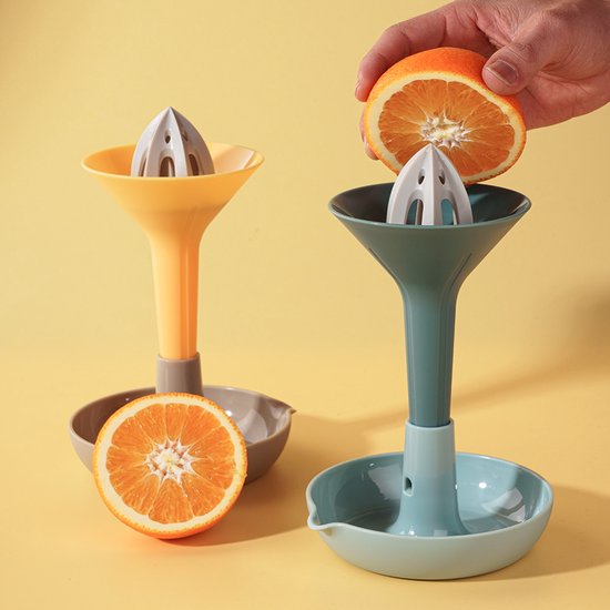 Citruspersen - Handsapcentrifuge, handmatige sappers, handmatige keukenpers voor limoen, multifunctionele rotatiepers, ruimer, handpers, fruitpers voor citrusvruchten, citroen, limoen — afbeelding 2