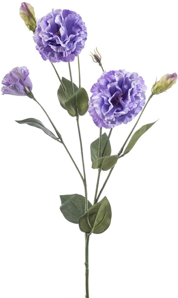 Emerald Kunstbloem Eustoma 75cm Licht paars - Kunstplant voor binnen