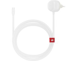 PowerCord Serie 30W USB-C Kabel – 30W Snellader en USB-C in één – Compatibel met alle USB-C-apparaten – Vlakke, duurzame kabel ontworpen om niet in de knoop te raken - Wit
