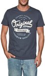 Donkergrijs T-shirt met witte print 'DENIMFY VINTAGE DENIM COMPANY Original TRADE MARK SINCE 1972 AUTHENTIC AND HANDCRAFTED PREMIUM QUALITY'.