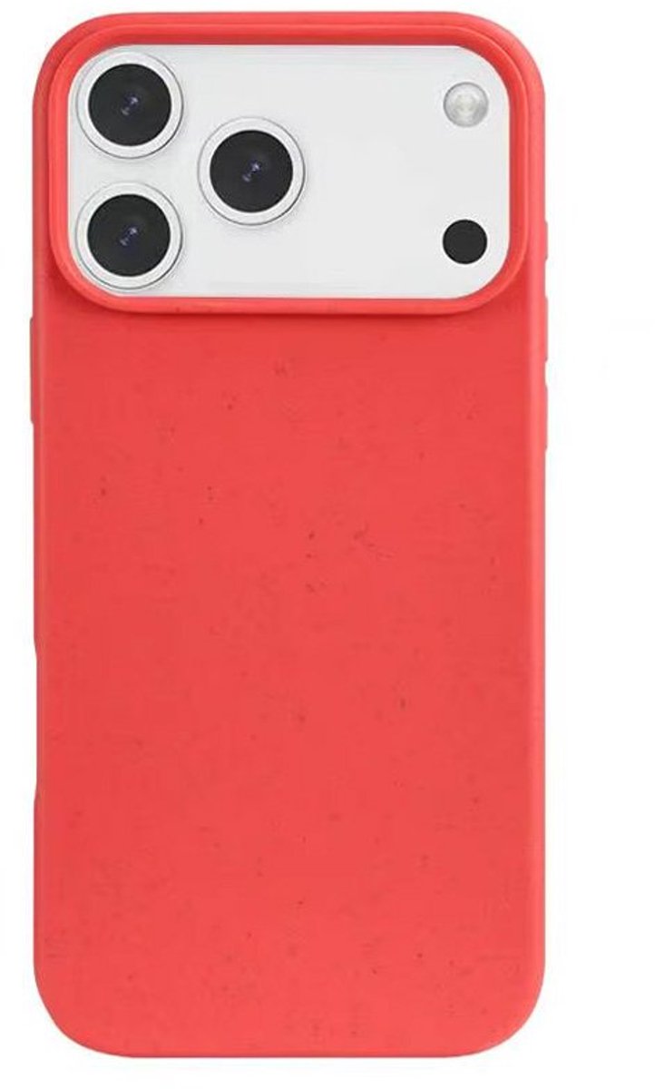 Mobiq - Flexibel Eco Hoesje geschikt voor iPhone 17 Pro - rood