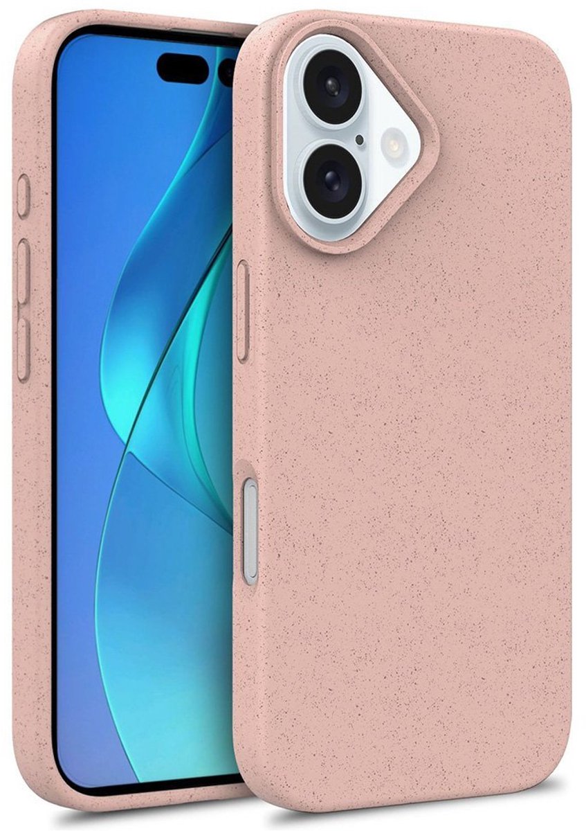 Mobiq - Flexibel Eco Hoesje geschikt voor iPhone 17 - roze