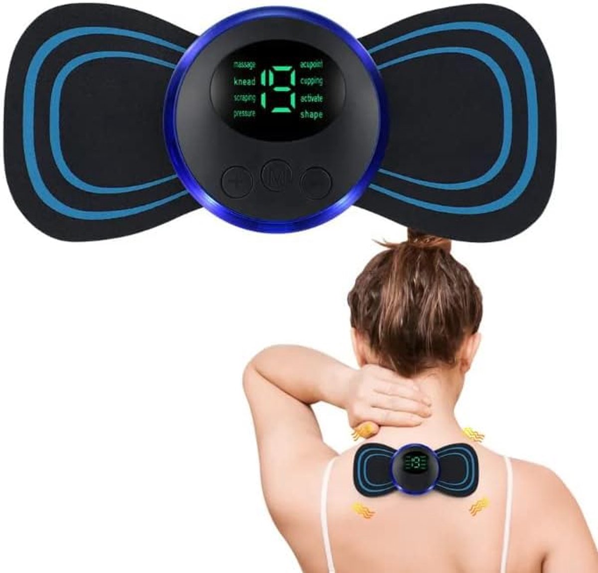 Draadloos EMS massageapparaat voor schouder- en nekmassage – Verlichting van spierpijn