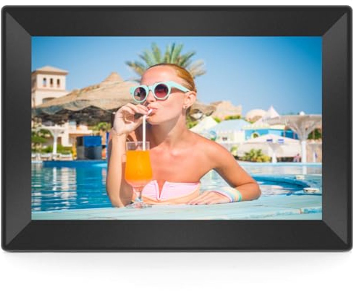 Slimme digitale fotolijst 10,1 inch met wifi en touchscreen - 16 GB opslagruimte voor kamer- en woonkamerdecoratie