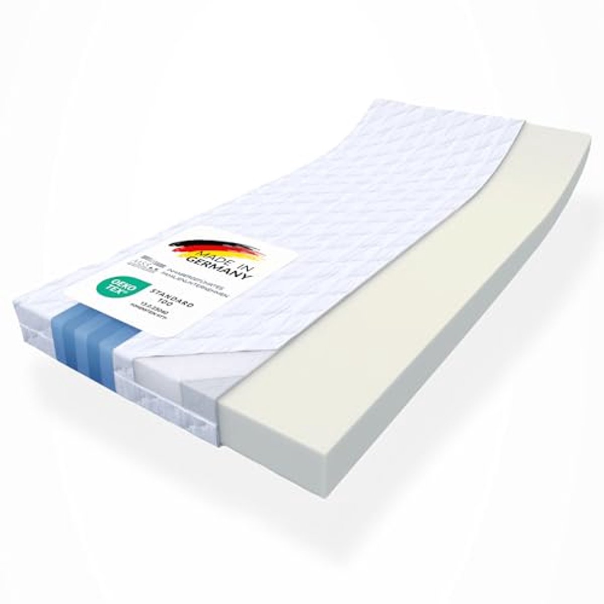 Orthopedische Koudschuim Matrashoes 70 x 200 cm - 10 cm Dik | Wasbare Matrasbeschermer | Ergonomisch en Hygiënisch