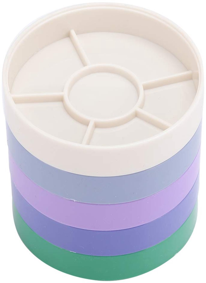 Durable Watch Tool Holder,5 Layer Plastic Round Watch Parts Screw Storage Box, Watch Parts Box For Repair And Replacement