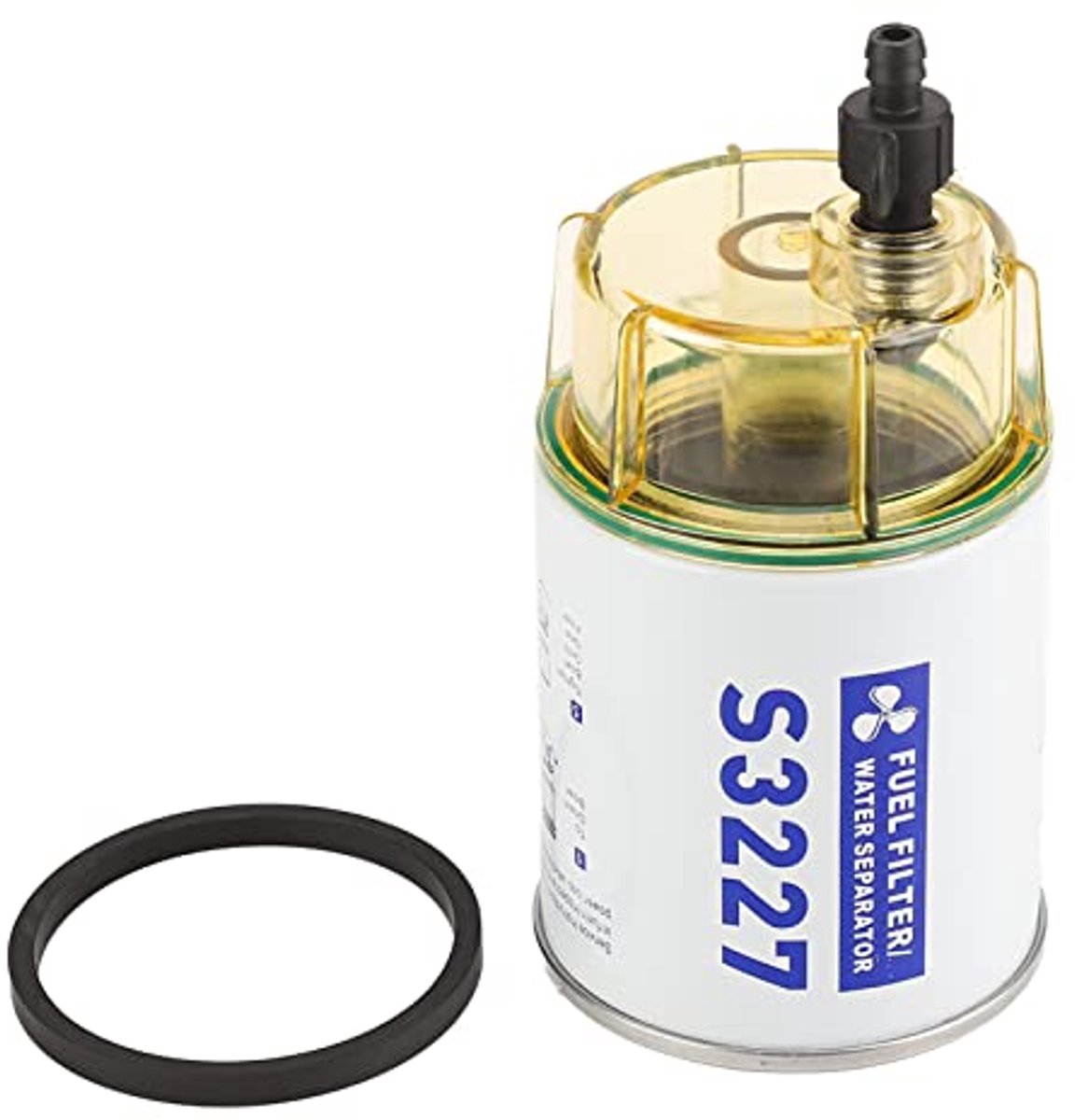 Marine Fuel Water Seperator, S3227 Oil Water Seperator Replacement Fuel Filter Ship Hunting Boat Accessory
