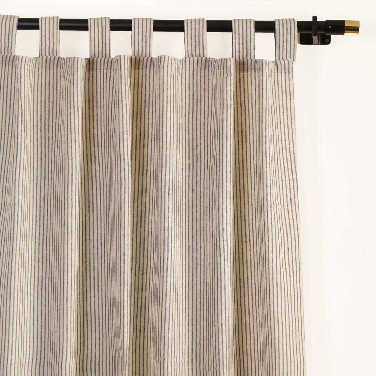 Ibenzoa Elegante gestreepte gordijnen met lussen voor lichtfiltering in huis Beige