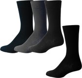 green-goose® Luxe Bamboe Sokken Heren - 4 Paar - Donker Mix - 40-43 - 95% Bamboe - Superzacht en Duurzaam, Hypoallergeen en Comfortabel