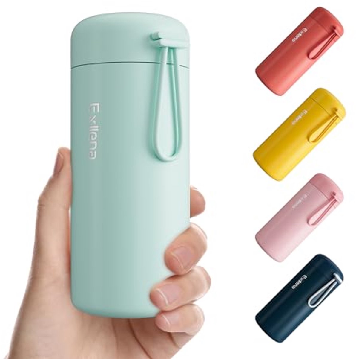Kleine 300 ml Mini-Thermosfles met Siliconen Handvat - Bol