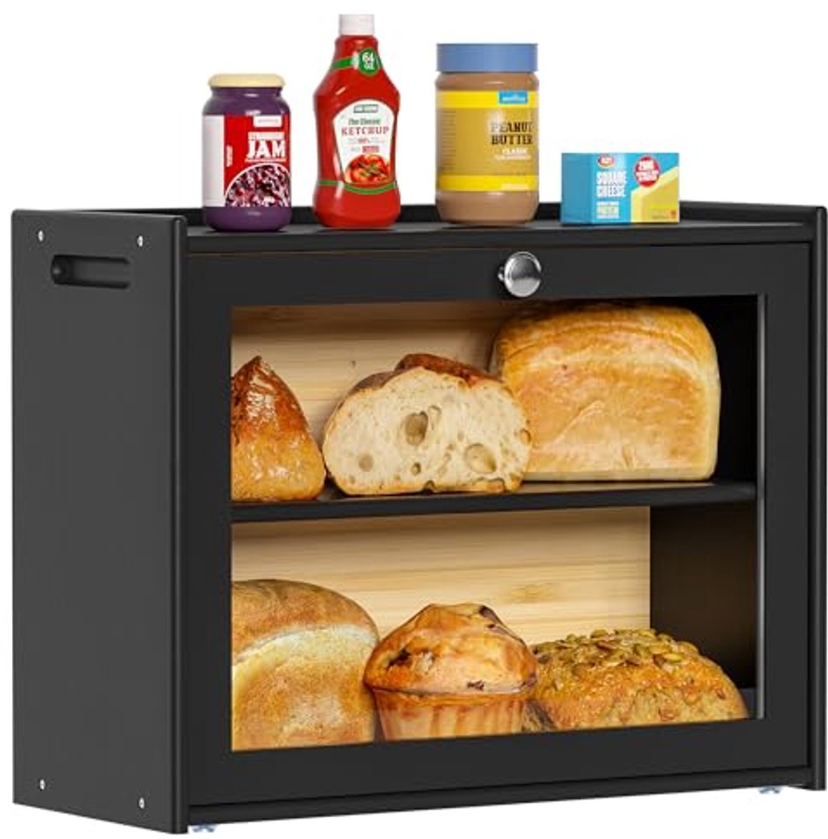 Bamboe Broodtrommel met Ventilatie en Dubbele Plank voor Vers Brood